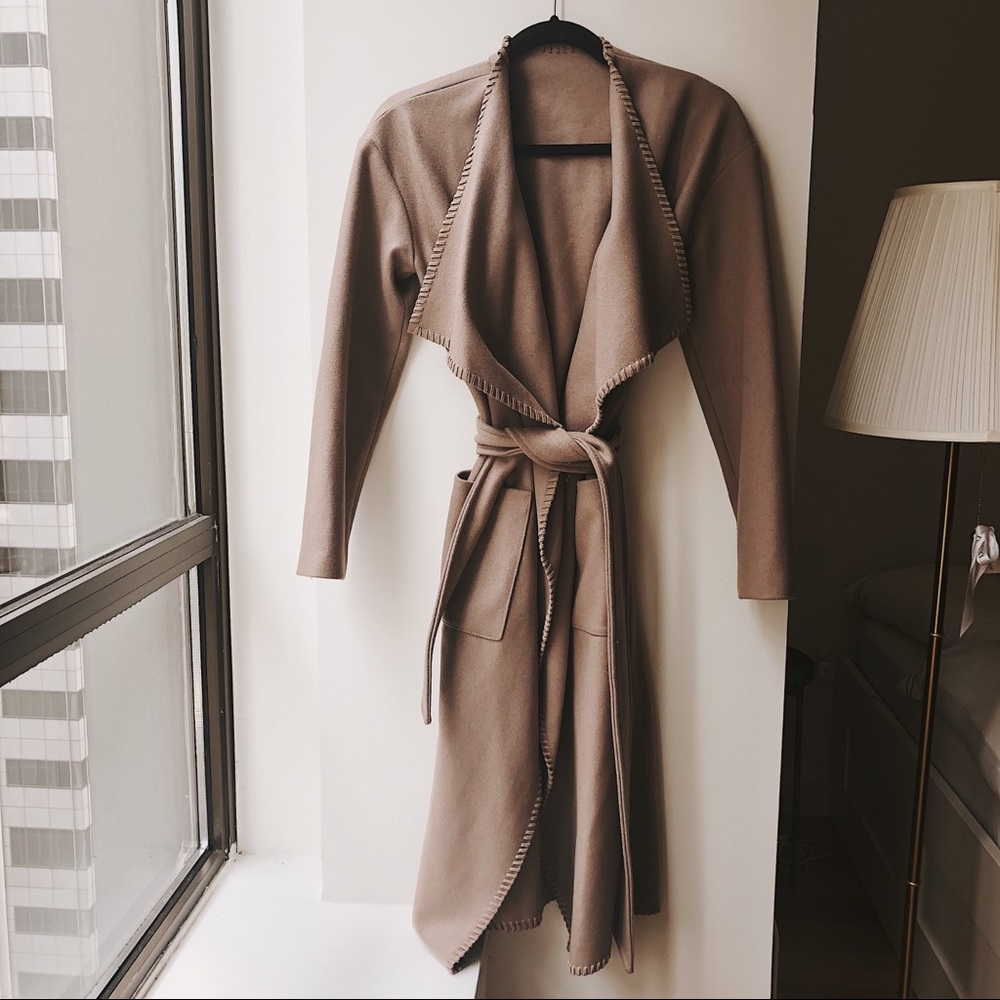 All Saints taupe trench coat
